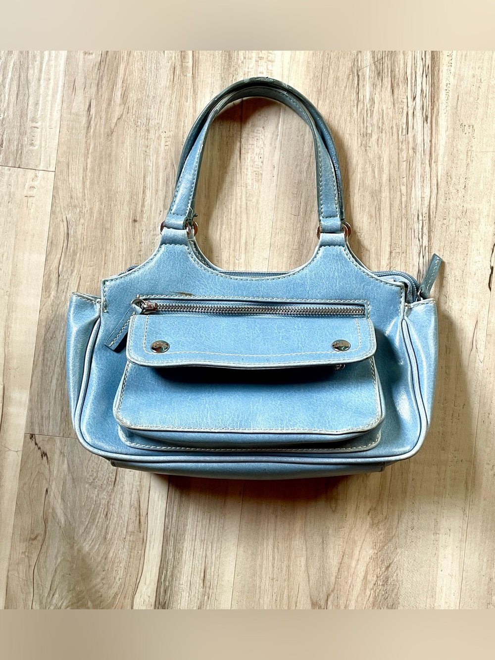 Light Blue Women's mini Shoulder Bag - Sleek Everyday Tote